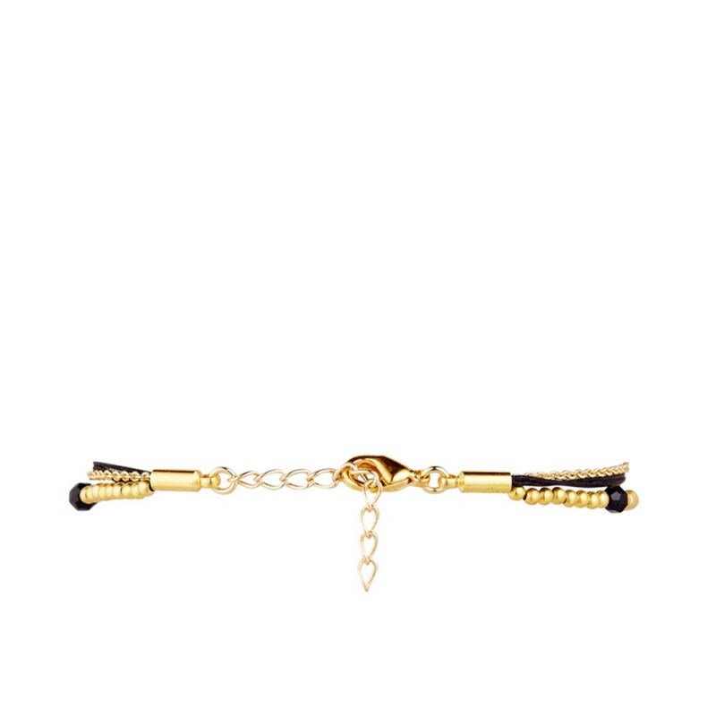 'BLONDE' Bracelet chaine doré à message - vue 3