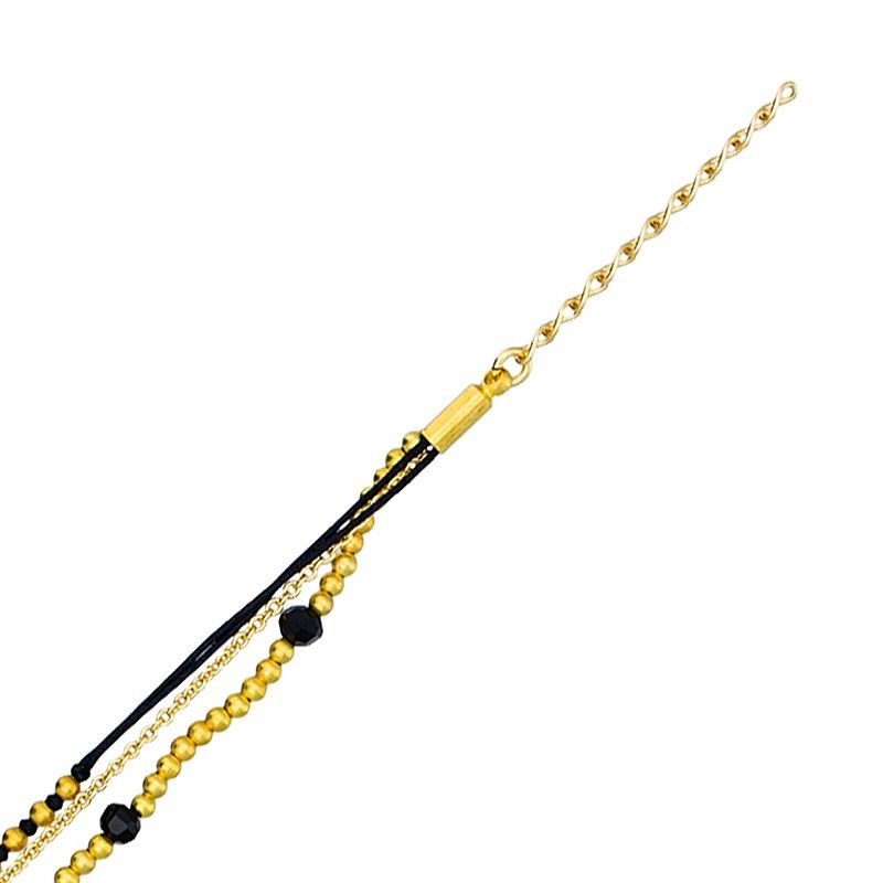 'BLONDE' Bracelet chaine doré à message - vue 4