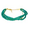 'LIFE IS BEAUTIFUL' bracelet doré chaine et perles à message - vue V2