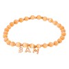 'BAM' Bracelet perle et lettering rosé à message - vue V1