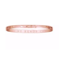 'TU ME RENDS CHEVRE' bracelet jonc rosé à message