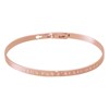 'J'PEUX PAS J'AI LICORNE' bracelet jonc rosé à message - vue V1