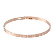 'FRIENDS FOREVER' Jonc rosé bracelet à message