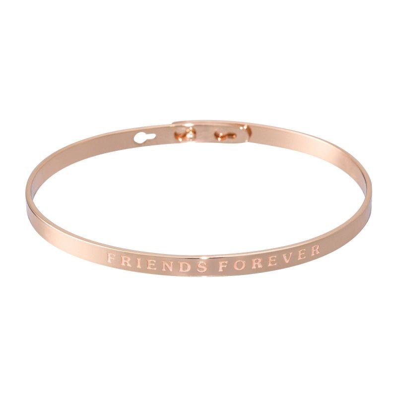 'FRIENDS FOREVER' Jonc rosé bracelet à message