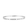 'BOYS BOYS BOYS' bracelet jonc argenté à message - vue V1