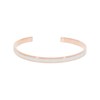 Bracelet jonc ouvert 'CORFOU' Émail blanc finition rosée - vue V1