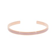 Bracelet jonc ouvert 'CORFOU'' Émail rose finition rosée