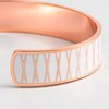 Bracelet ouvert 'PALMA' Émail blanc finition rosée - vue V3