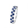 Bague Or Blanc, Diamants 0,21 carat et Saphir 1,4 carat 'PRINCESSE GRACE' - vue V1