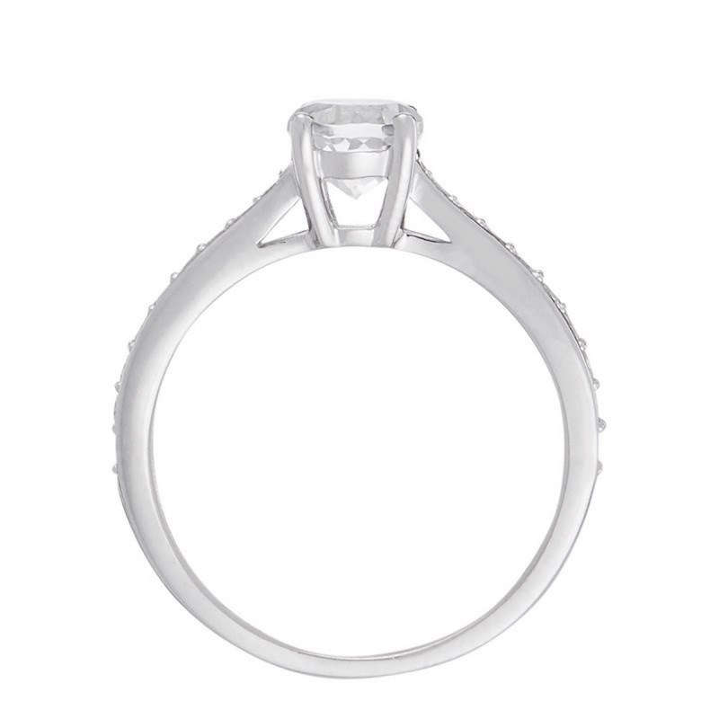 Bague ' Ludivine' Or blanc et Topaze - vue 3