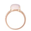 Bague Or Rose 'ROSE DRAGÉE' Diamants 0,11 carat et Quartz rose 4,8 carat - vue V2