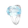 Bague Or Blanc 'PATTAYA' Diamants 0,05 carat et Topaze Bleue 6,4 carat - vue V1