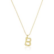 Collier Lettre B Bambou