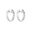 Boucles d'oreilles Or Blanc et Diamants 0,08 carat 'LINÉA' - vue V1