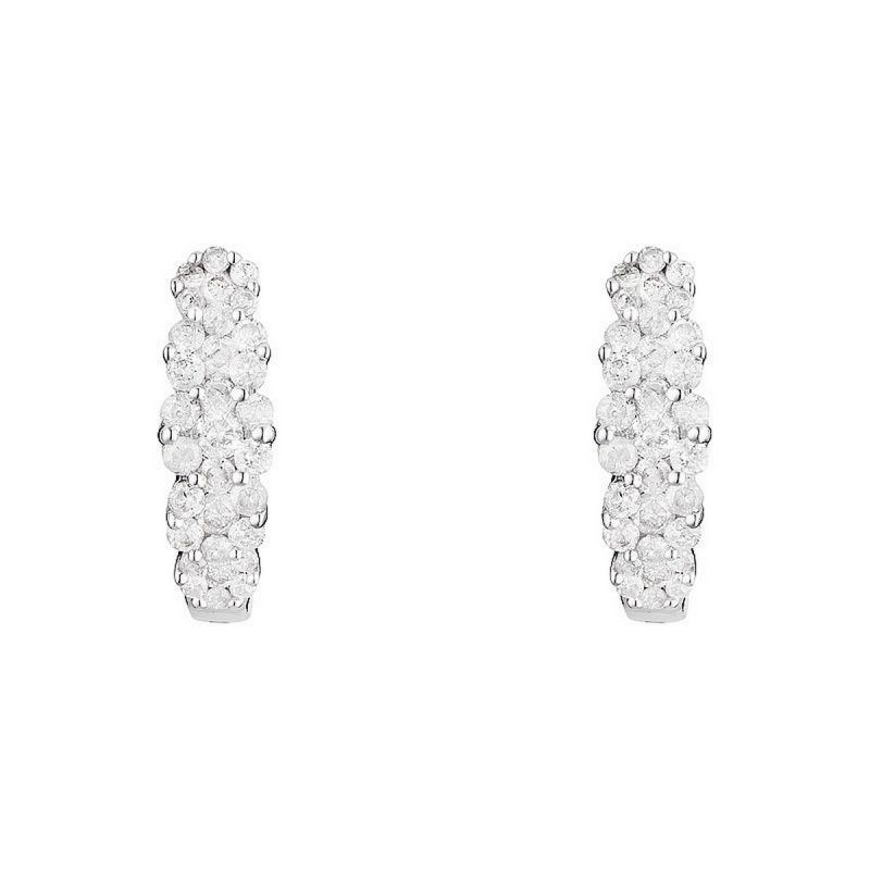 Boucles d'oreilles Or Blanc 'MERVEILLES DE LUMIÈRES' Diamants 0,5 carat