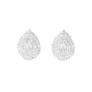 Boucles d'oreilles Or Blanc 'MAOI' Diamants 0,15 carat