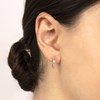 Boucles d'oreilles Or Blanc 'CRÉOLES ADÈLE' Diamants 0,17 carat - vue V3