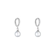 Boucles d'oreilles faites main en argent sterling avec perles