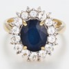 Bague 'Craquante' Or jaune et Saphir - vue V3