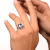 Bague 'Tessa' Or blanc et Topaze - vue V2