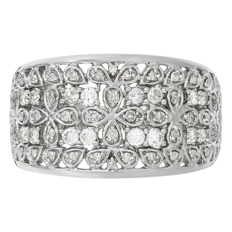 Bague ' Alix' Or blanc et Diamant - vue 4