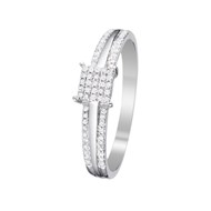 Bague ' Clémence' Or blanc et Diamant