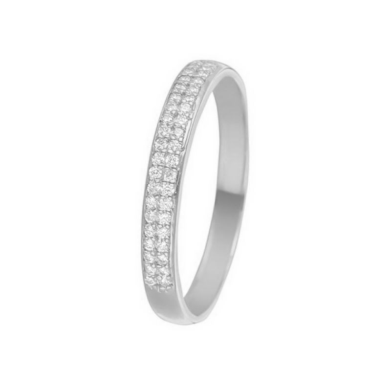 Bague Alliance 'Justesse Blanche' Or blanc