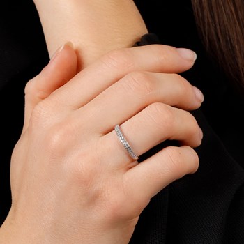 Bague Alliance 'Justesse Blanche' Or blanc