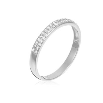 Bague Alliance 'Justesse Blanche' Or blanc
