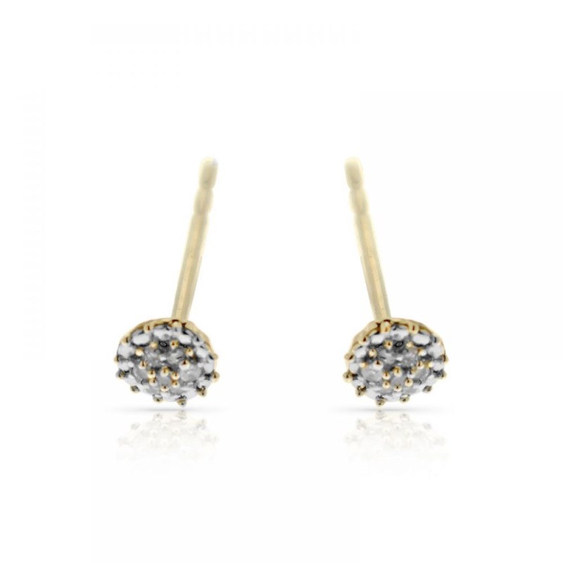 Boucles d'oreilles 'Syana' Or jaune et Diamant