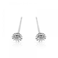 Boucles d'oreilles 'Syana' Or blanc et Diamant