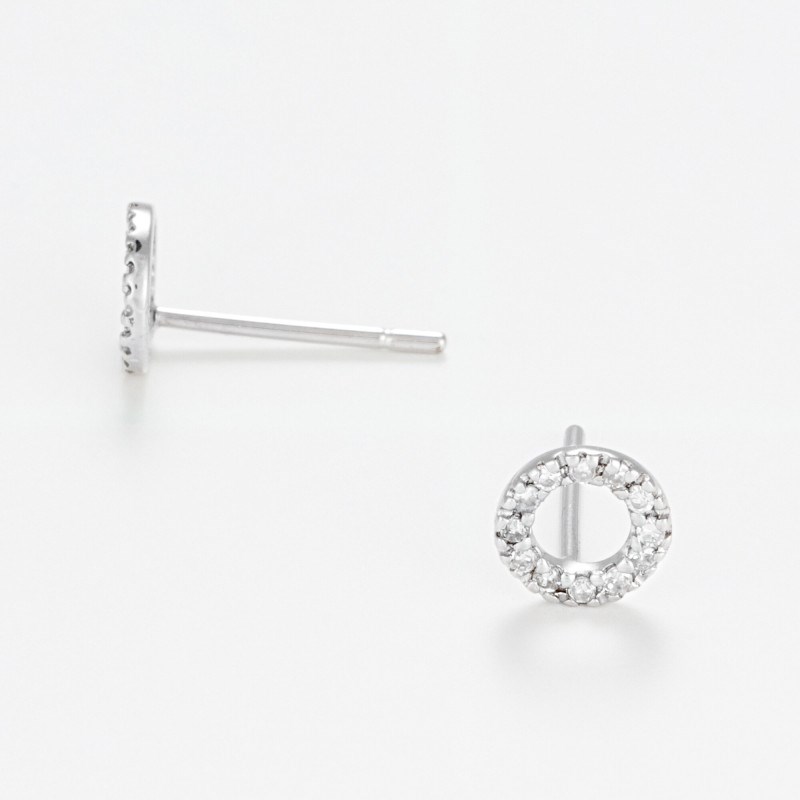 Boucles d'oreilles 'Le Virtuose' Or blanc et Diamant - vue 3