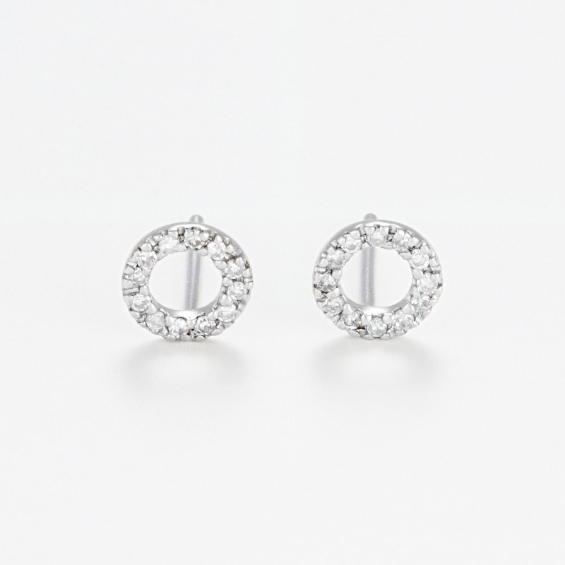 Boucles d'oreilles 'Le Virtuose' Or blanc et Diamant - vue 4