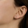 Boucles d'oreilles 'Louée' Or blanc et Diamant - vue V2