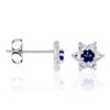 Boucles d'oreilles Or Blanc  et Zirconium - vue V1