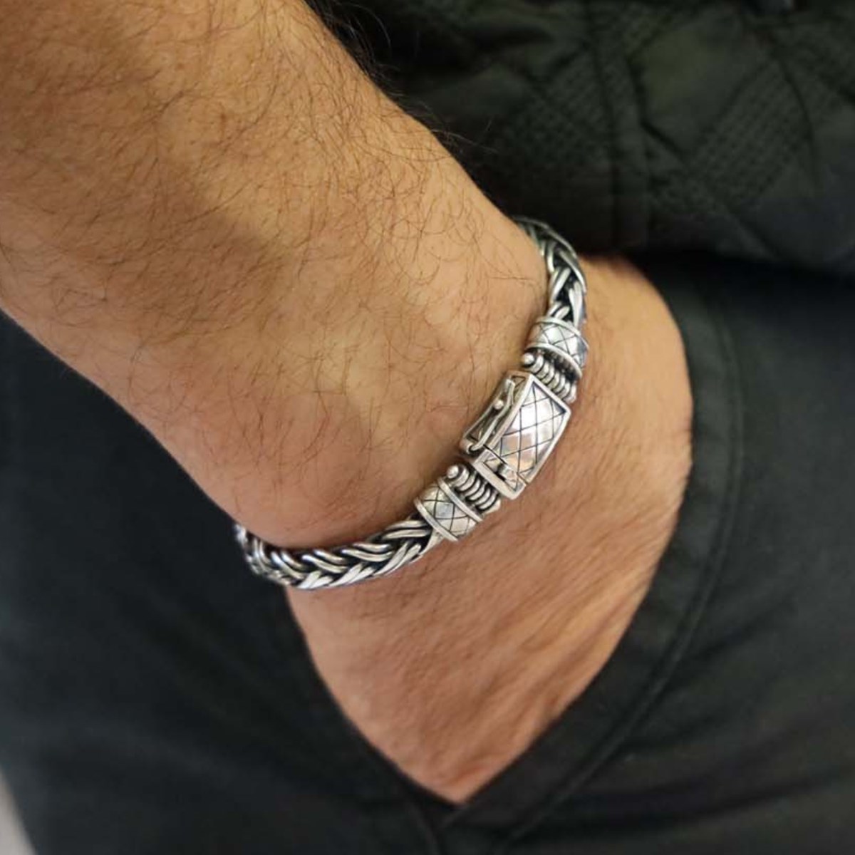 Bracelet Homme Argent Exotique - vue 2