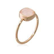 Bague dorée 'Ella' Quartz Rose