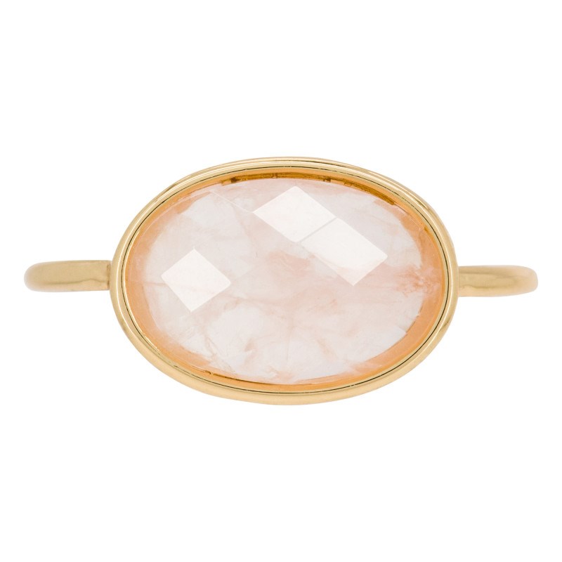 Bague dorée 'Lisa' Quartz Rose - vue 5