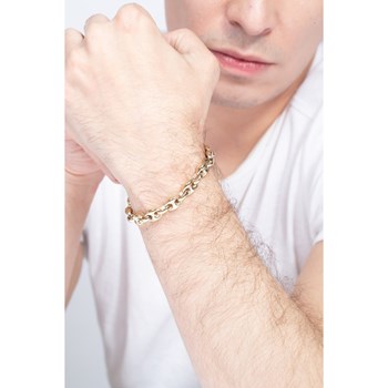 Bracelet souple multi-motifs en Acier 316L - jaune brillant