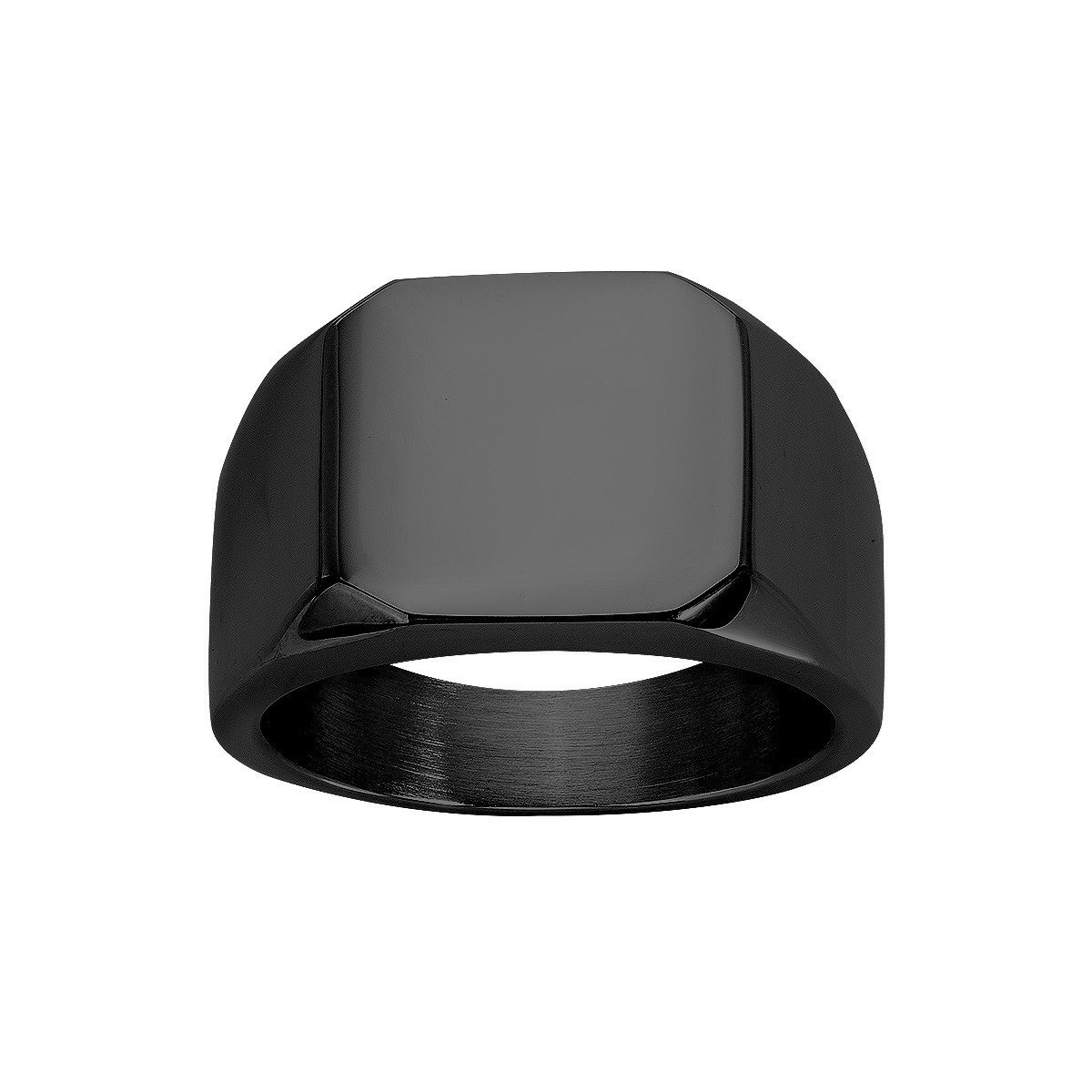 Bague en Acier 316L - noir brillant