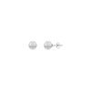 Boucles d'oreilles clous en Argent 925 millièmes et céramique - blanc brillant - vue V1