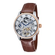 Montre automatique boîtier rond bracelet cuir véritable EARNSHAW LONGITUDE