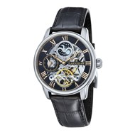Montre automatique boîtier rond bracelet cuir véritable EARNSHAW LONGITUDE
