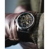 Montre automatique boîtier rond bracelet cuir véritable EARNSHAW LONGITUDE - vue V2