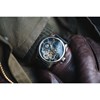 Montre automatique boîtier rond bracelet cuir véritable EARNSHAW LONGITUDE - vue V3