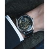Montre automatique boîtier rond bracelet cuir véritable EARNSHAW LONGITUDE - vue V5