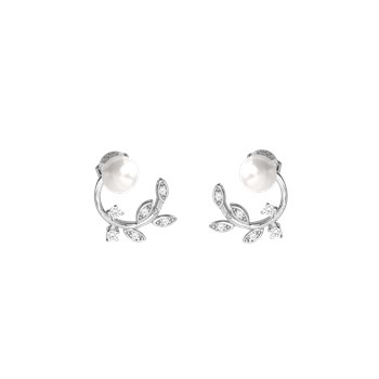 925 silver oxide and pearl earrings