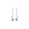 Boucles d'oreilles argent 925 oxyde topaze - vue V1