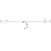 Bracelet croissant de lune et étoiles argent 925 oxyde - vue V1