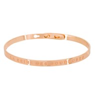 'LA REINE DES BOUDEUSES' bracelet jonc rosé à message